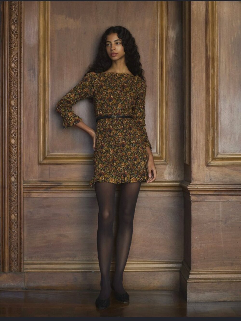 NWT Doen CECILLIA DRESS -- NOIR REVE DES JARDINS Size S